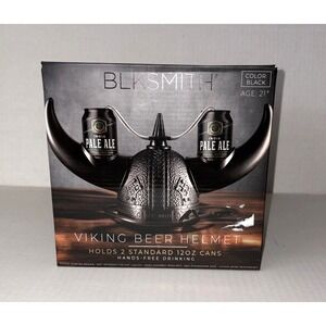 NEW BLKSMITH Viking Beer Helmet Hands-Free Drinking Holds Two Standard 12oz Cans